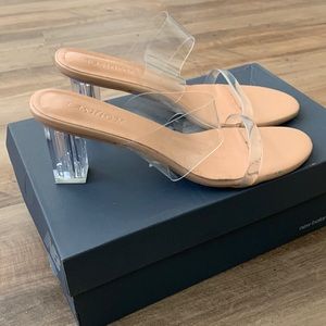 Clear kitten heels